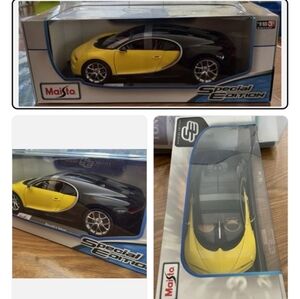 Maisto BUGATTI Special Edition 1:18 Diecast Chiron Collectible Car W/Stand